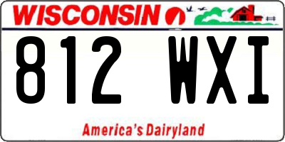 WI license plate 812WXI