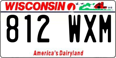 WI license plate 812WXM