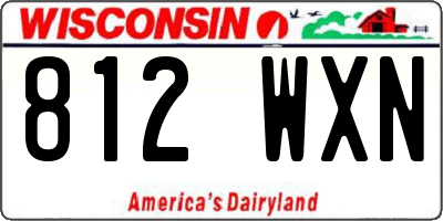 WI license plate 812WXN
