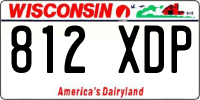 WI license plate 812XDP
