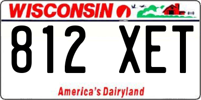 WI license plate 812XET
