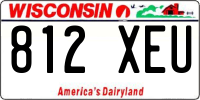 WI license plate 812XEU