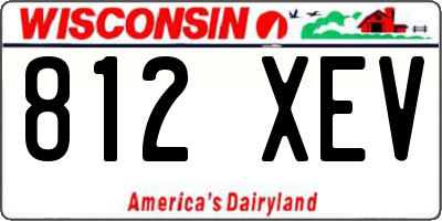 WI license plate 812XEV