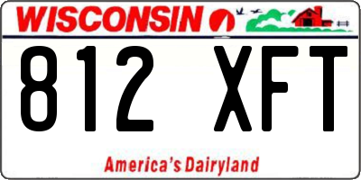 WI license plate 812XFT