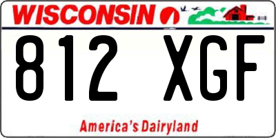 WI license plate 812XGF