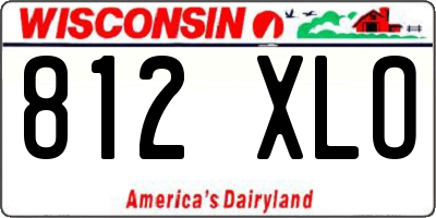 WI license plate 812XLO