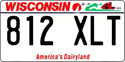 WI license plate 812XLT