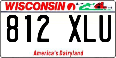 WI license plate 812XLU