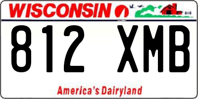 WI license plate 812XMB