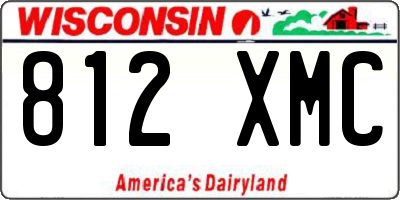 WI license plate 812XMC