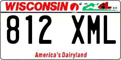 WI license plate 812XML
