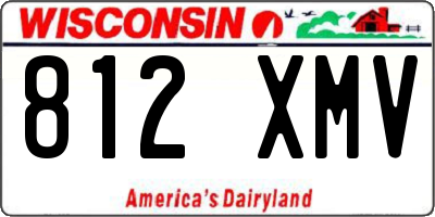 WI license plate 812XMV