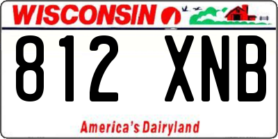 WI license plate 812XNB