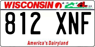 WI license plate 812XNF