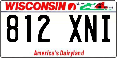 WI license plate 812XNI