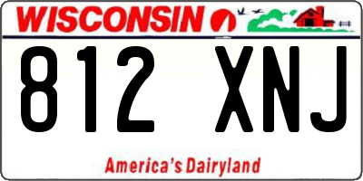 WI license plate 812XNJ