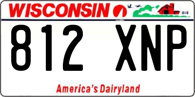 WI license plate 812XNP
