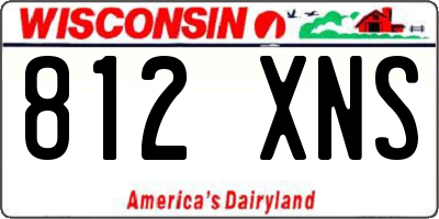 WI license plate 812XNS