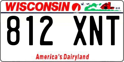 WI license plate 812XNT