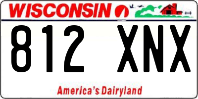 WI license plate 812XNX