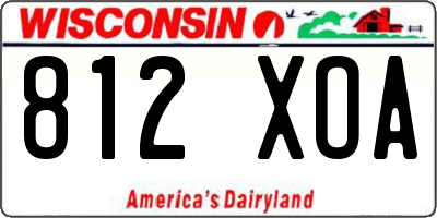 WI license plate 812XOA