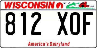 WI license plate 812XOF