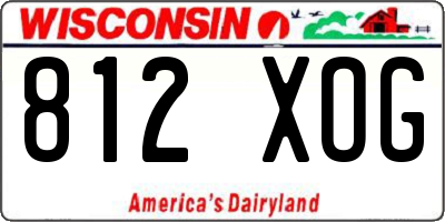 WI license plate 812XOG