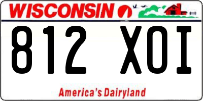 WI license plate 812XOI