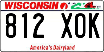 WI license plate 812XOK