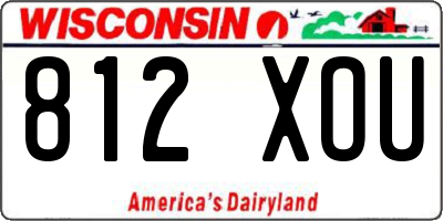 WI license plate 812XOU