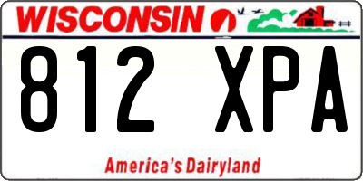 WI license plate 812XPA