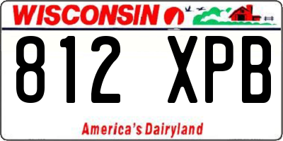 WI license plate 812XPB