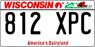 WI license plate 812XPC