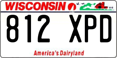 WI license plate 812XPD