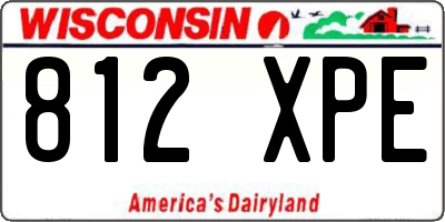 WI license plate 812XPE