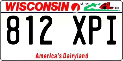 WI license plate 812XPI