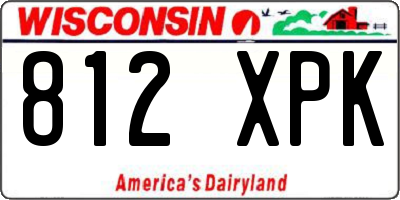 WI license plate 812XPK
