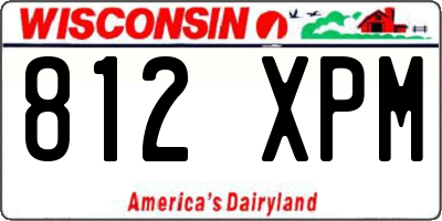 WI license plate 812XPM