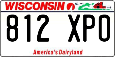 WI license plate 812XPO