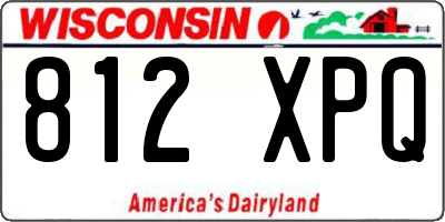 WI license plate 812XPQ