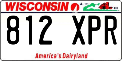 WI license plate 812XPR