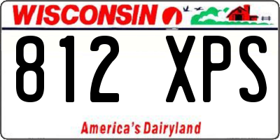 WI license plate 812XPS