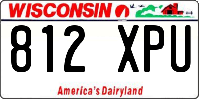 WI license plate 812XPU