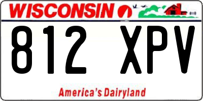 WI license plate 812XPV
