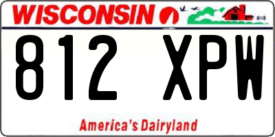 WI license plate 812XPW
