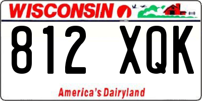 WI license plate 812XQK