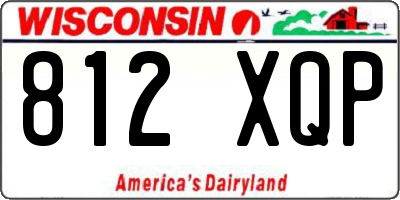 WI license plate 812XQP
