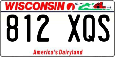 WI license plate 812XQS