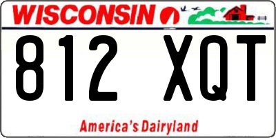 WI license plate 812XQT