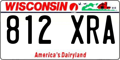 WI license plate 812XRA